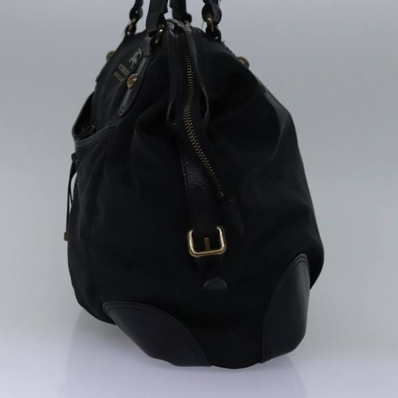 BURBERRY Blue Label Tote Bag Nylon Black Auth bs14565 - Picture 4 of 16